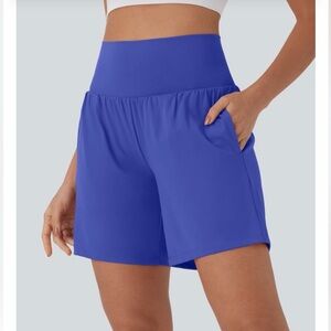 Halara High Waisted Back Pocket & Side Hidden Pocket 2-in-1 Yoga Shorts